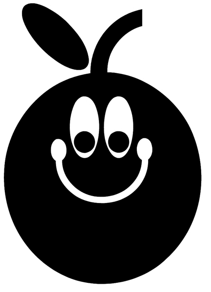 Tomato happy face silhouette vinyl sticker. Customize on line. Fruit Vegetables 042-0188
